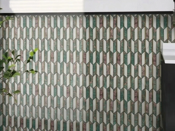 Commercial space mosaic tile application